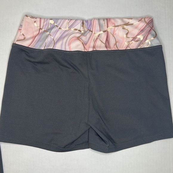CX.J by Justice | 2 Piece Active Wear Shorts Multi Color w/ Metallic | Size14/16 - Picture 4 of 9